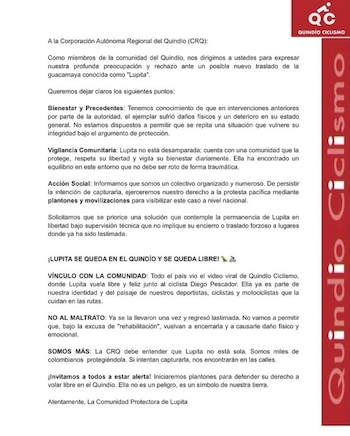 La comunidad en Calarcá y