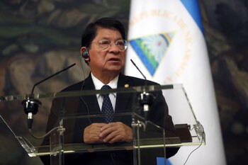 El canciller nicaragüense, Denis Moncada,