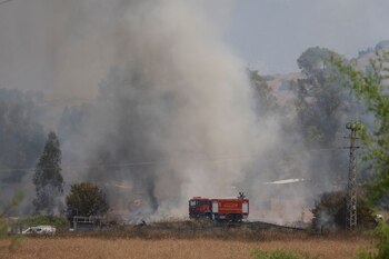 Bomberos responden a un incendio