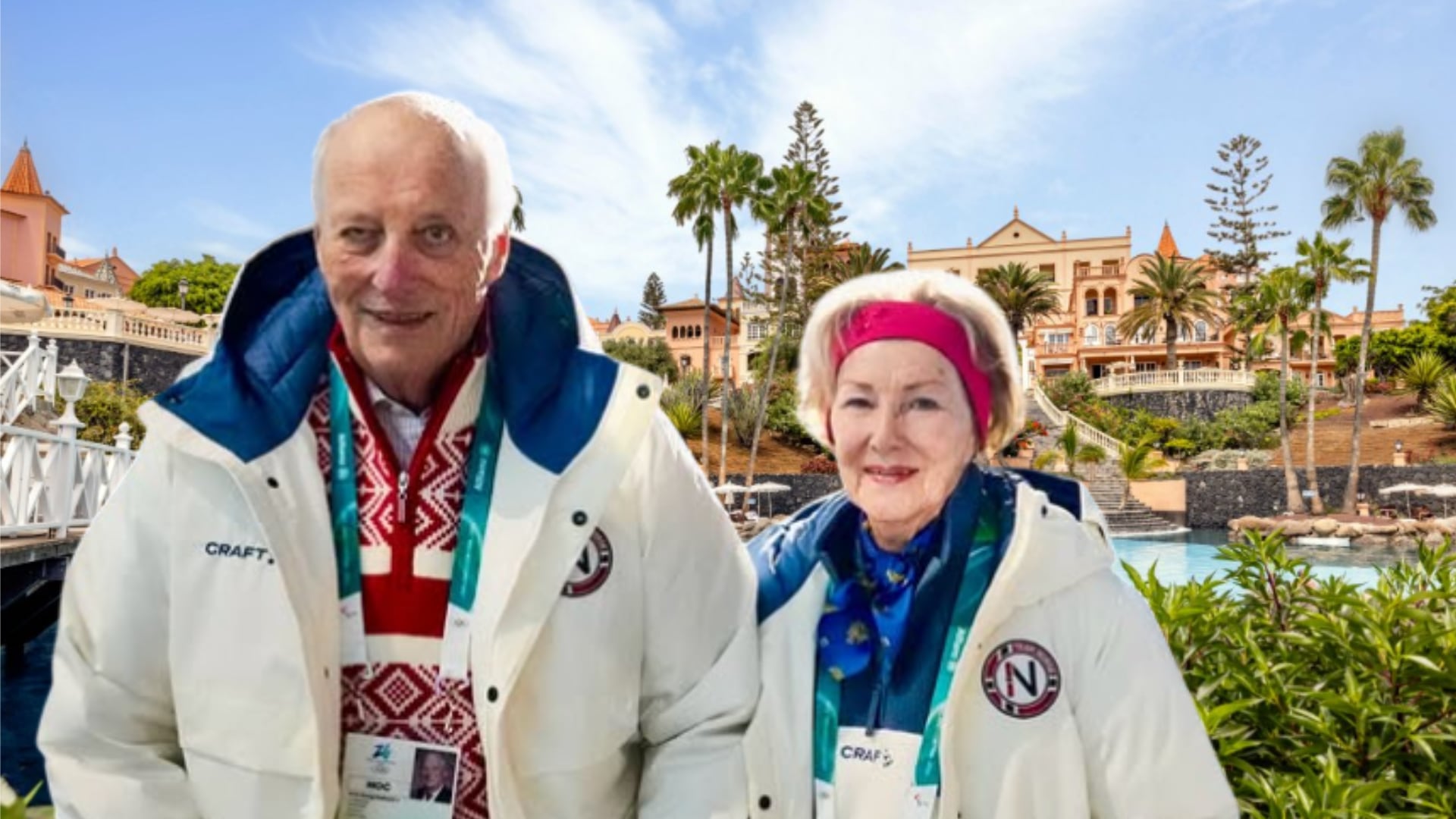 Harald y Sonia de Noruega, en montaje de 'Infobae' (Instagram)