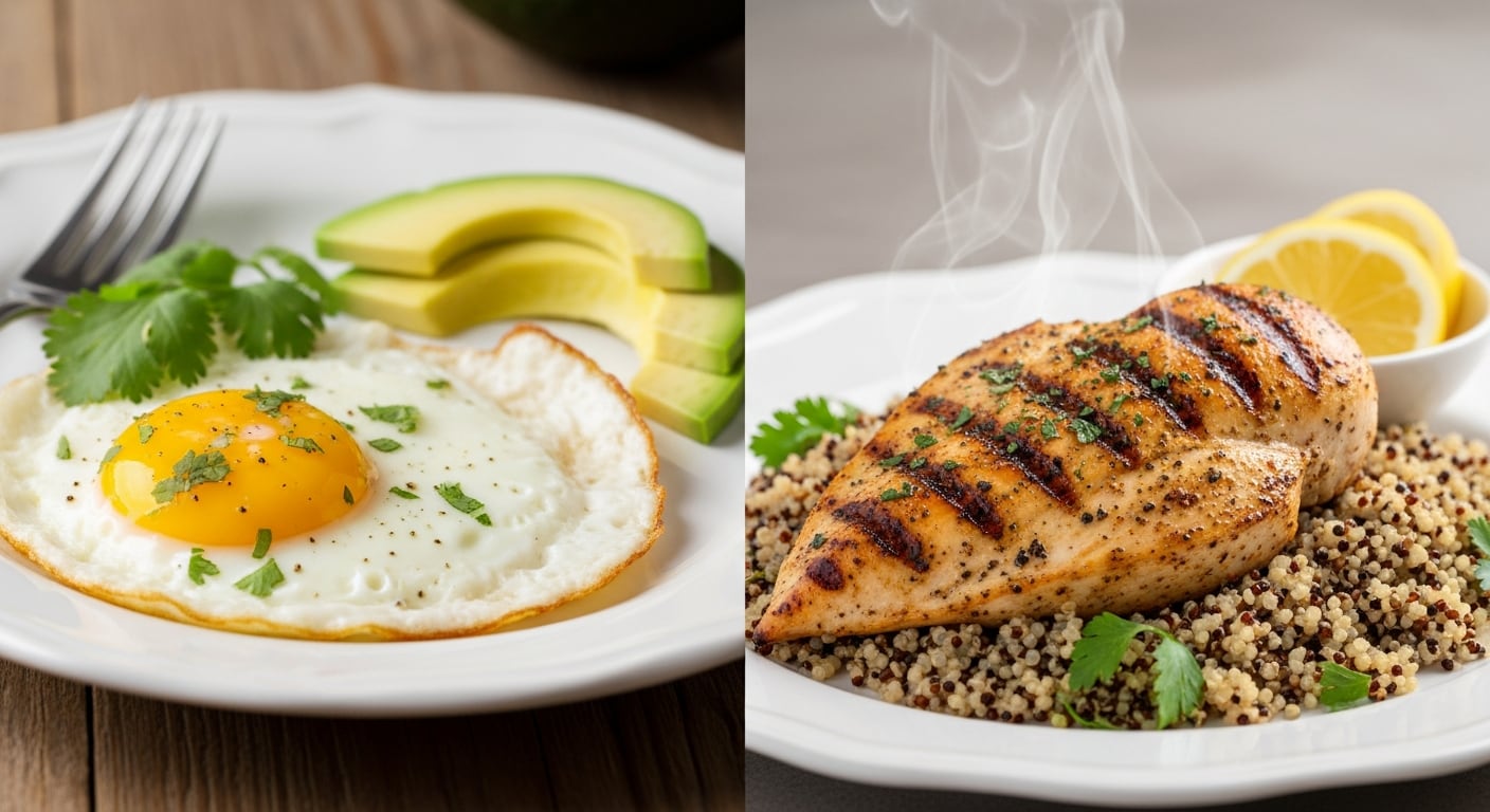 El pollo es una fuente de proteína magra, pero el huevo ofrece mayor densidad de nutrientes y proteína completa por porción (Imagen Ilustrativa Infobae)