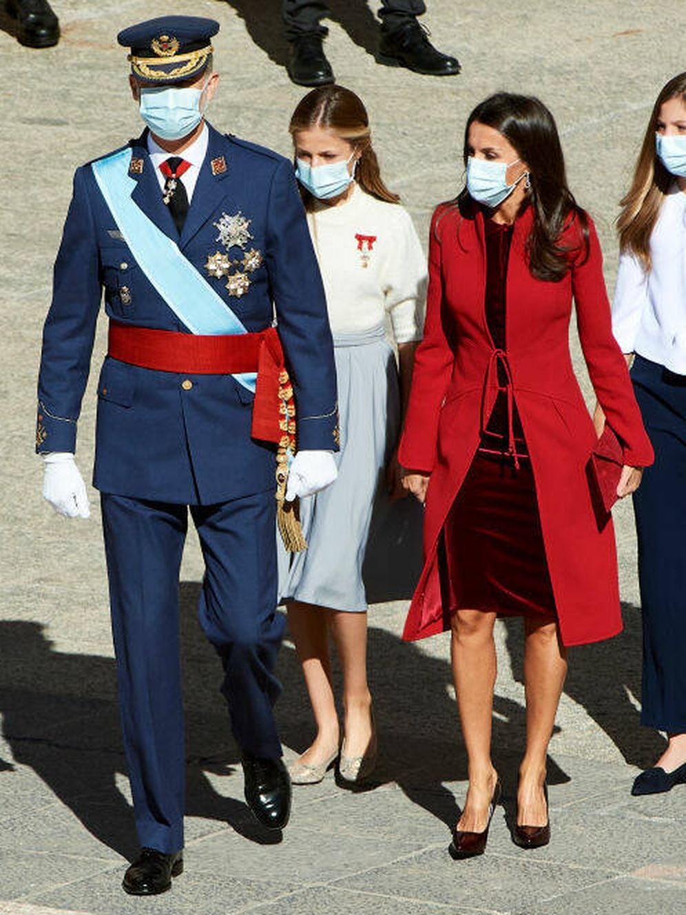 La reina Letizia el 12 de octubre de 2020. (EFE).