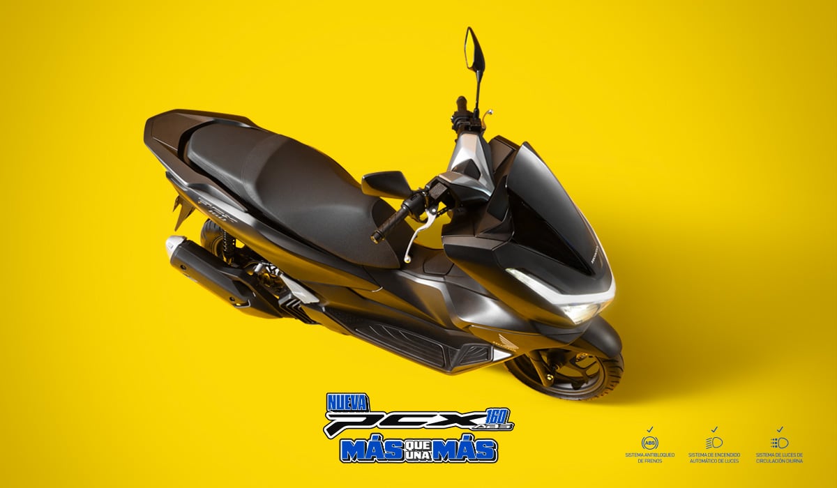 El sistema de frenos ABS, Side Stand Switch, alarma integrada y control de tracción HSTC brindan mayor seguridad y control en la Honda PCX 160 2026. - (Honda)