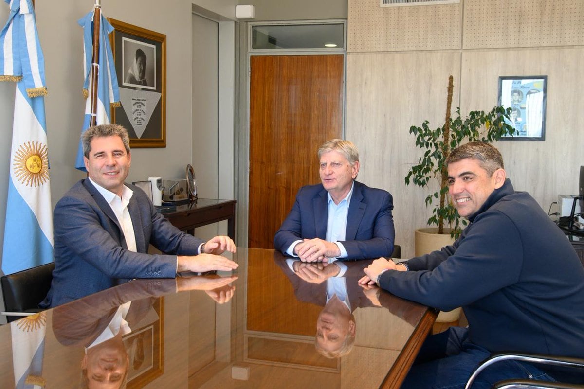 Sergio Uñac junto al gobernador Ziliotto y el senador Bensusan