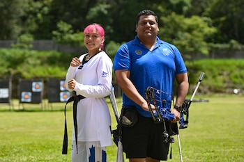Roberto Hernández y Alisson Montano fueron elegidos como abanderados del Team ESA para los Juegos Centroamericanos y del Caribe Santo Domingo 2026. (Foto: Team ESA)