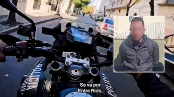 Video muestra la persecución y captura de colombiano con amplio prontuario en Buenos Aires, registrada por un oficial desde su casco