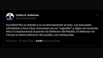 Twitter de Carlos Anderson