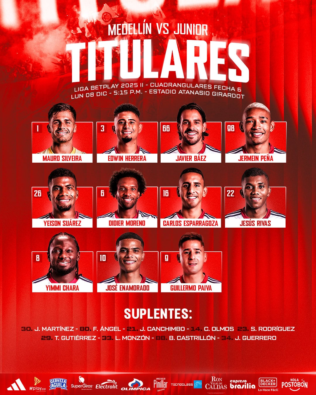 Junior jugará con lo mejor de su nómina - crédito Junior