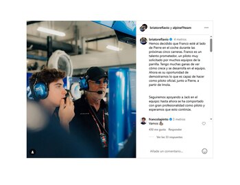 El posteo de Flavio Briatore