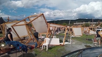 Un temporal de lluvias, granizo