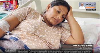 “Quiero que me entreguen a mis dos bebés”: madre denuncia que solo recibió una de sus gemelas en hospital del Callao. Captura: Cuarto Poder.