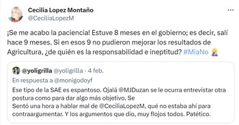 Cecilia López dice que ya