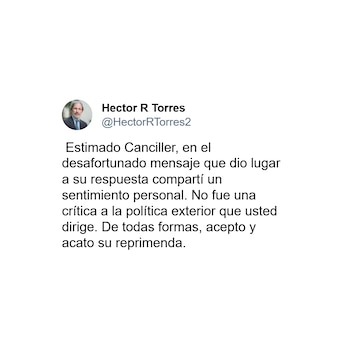 Héctor Torres le pidió disculpas