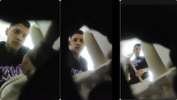 En el video se puede evidencia que el hombre deja una cámara oculta en el baño - crédito @ColombiaOscura / X