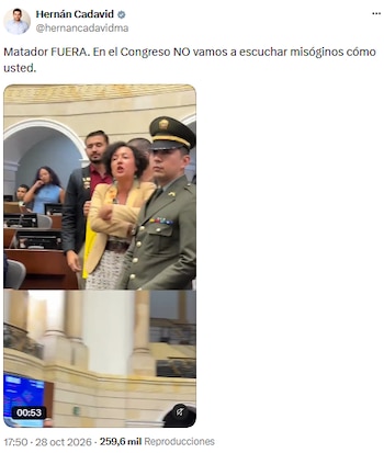 Hernán Cadavid pidió la salida de Matador del Senado tras la polémica - crédito @hernancadavidma/X