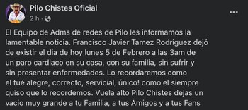 Su equipo de trabajo informó