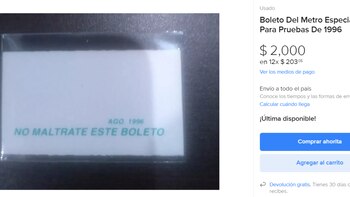 Boleto del Metro de CDMX