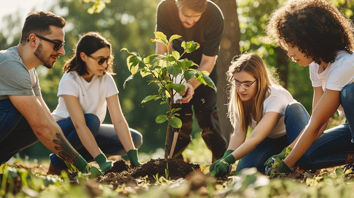 Vecinos colaboran en la mejora de su comunidad plantando árboles, recogiendo basura y pintando edificaciones - (Imagen Ilustrativa Infobae)