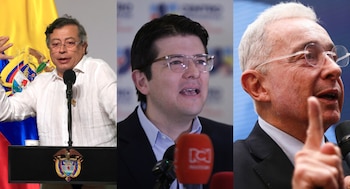 Petro reaccionó a panfleto que recibió Álvaro Uribe sobre la participación de un gobernador en el magnicidio de Miguel Uribe Turbay - crédito Colprensa/Presidencia/Reuters