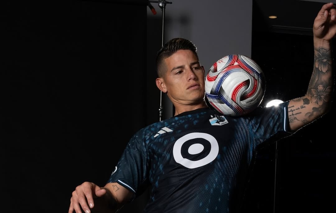 James Rodríguez aguarda por su debut en el fútbol de Estados Unidos, tras su fichaje por el Minnesota United - crédito @mnufc/Instagram