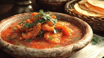 El chicharrón en salsa roja