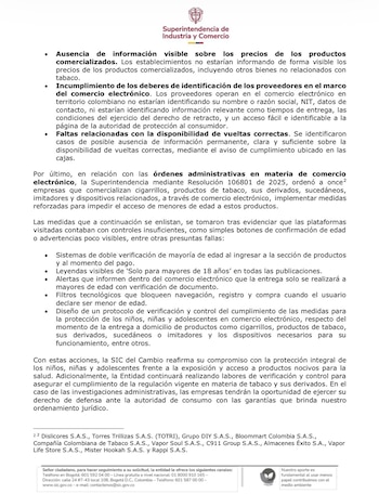 Regulaciones de la SIC a