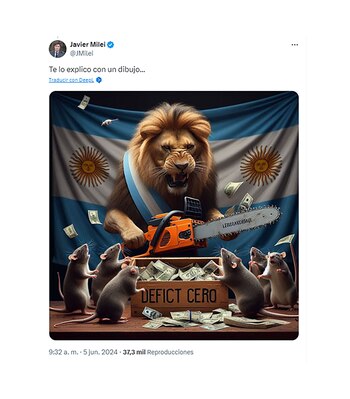 Uno de los tuits que