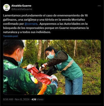 La Alcaldía de Guarne lamentó