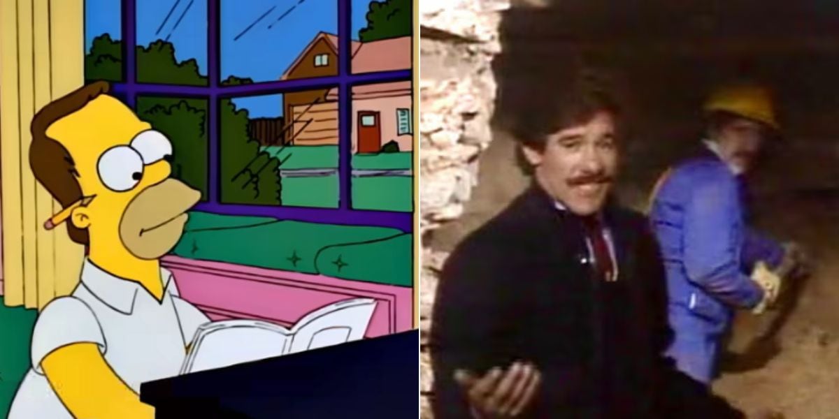 El verso de Homero refiere a Geraldo Rivera, quien encabezó el especial televisivo sobre la apertura de una supuesta bóveda de Al Capone (Captura de video)
