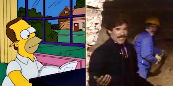 El verso de Homero refiere a Geraldo Rivera, quien encabezó el especial televisivo sobre la apertura de una supuesta bóveda de Al Capone (Captura de video)