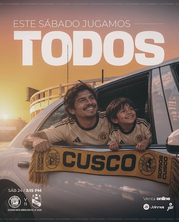 Anuncio del Cusco FC vs Sporting Cristal por fecha 13 del Torneo Clausura 2026. - créditos: Cusco FC