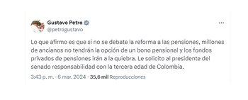 El presidente Petro le contestó