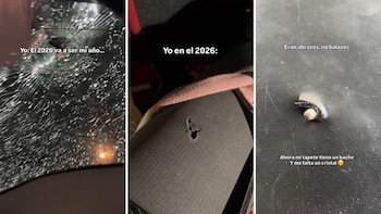 Bala perdida cruza un coche