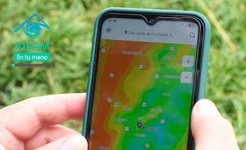 La aplicación ofrecerá información con formatos interactivos, en tiempo real, del panorama climático del país - crédito captura de pantalla @IDEAMColombia/X