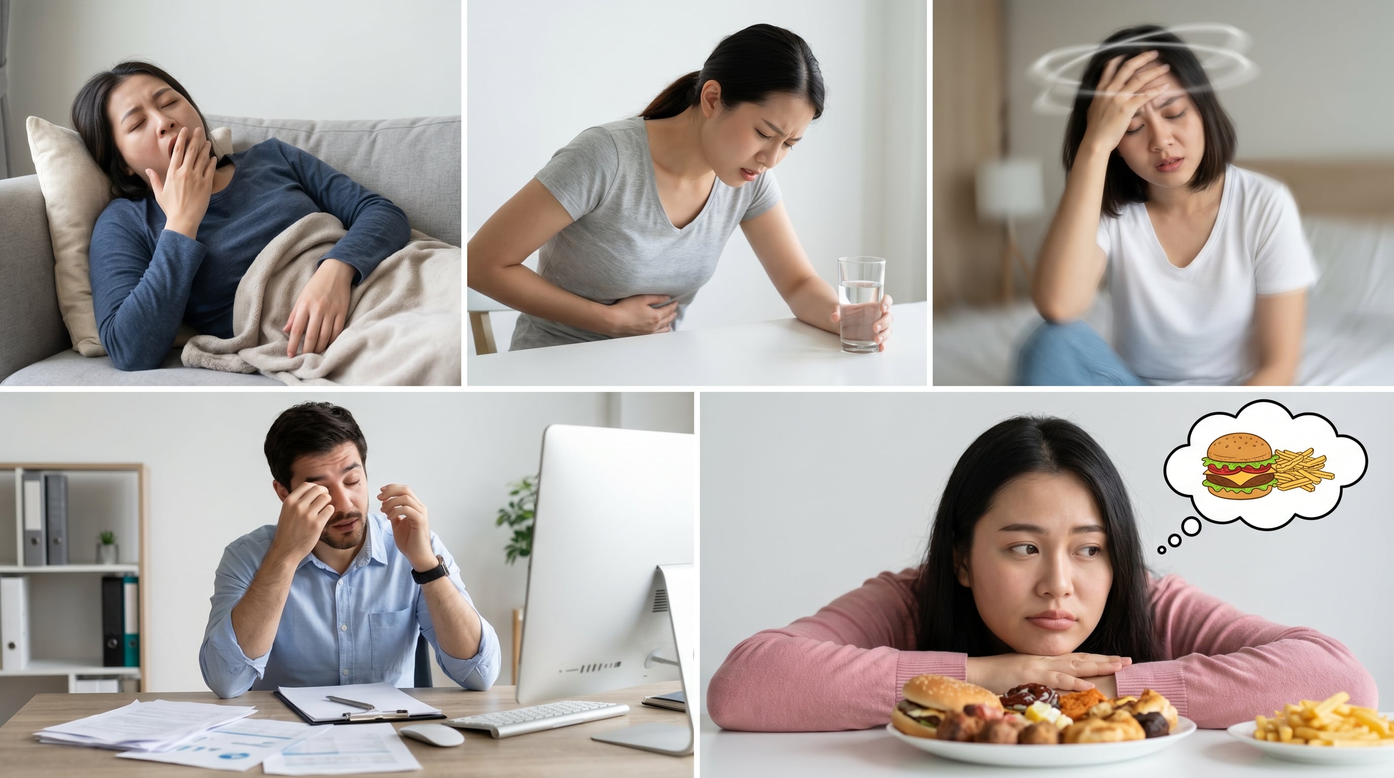 Diversas señales físicas, emocionales y cognitivas pueden aparecer horas o días antes del dolor de cabeza por migraña (Imagen Ilustrativa Infobae)