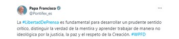 El mensaje del papa Francisco