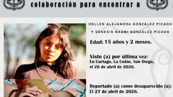 OIJ pide ayuda urgente para ubicar a adolescente de 15 años y su bebé desaparecidas en Cartago, Costa Rica