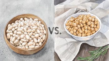 Garbanzos vs. porotos blancos: cuál contiene mayores niveles de fibra