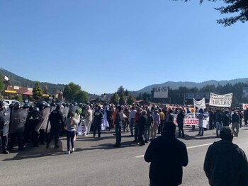 El grupo de manifestantes está