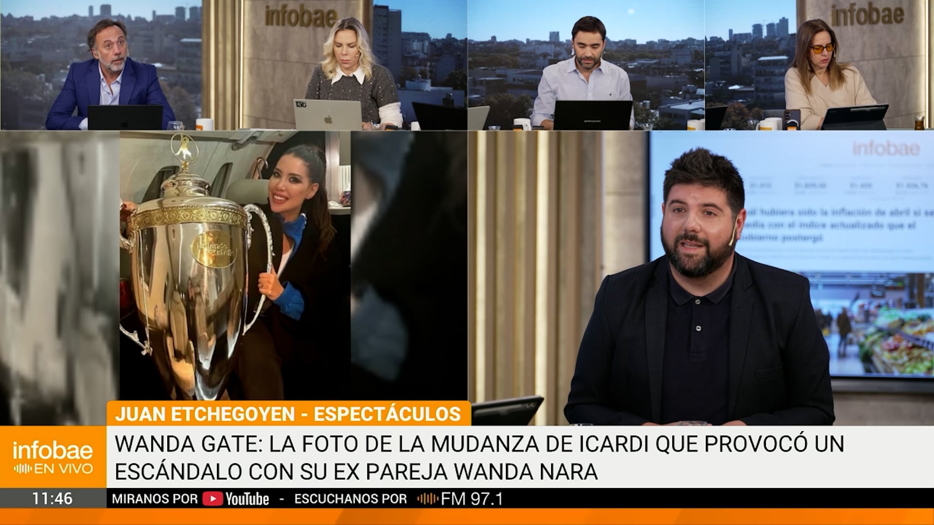 Juan Etchegoyen con las novedades de la mudanza de Mauro Icardi