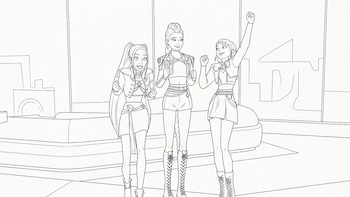 Paso a paso para generar una imagen de Las Guerreras K-pop como figuras para colorear