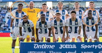 Renato Tapia y Yan Diomande en el once titular de Leganés en la temporada 2024/2025 de LaLiga. - créditos: Difusión