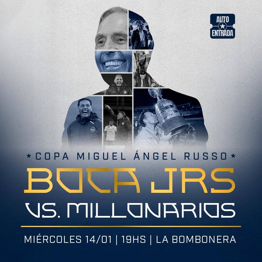 Boca Juniors y Millonarios se enfrentarán en un trofeo que tiene como nombre el de Miguel Ángel Russo, entrenador campeón con ambos equipos - crédito Boca Juniors