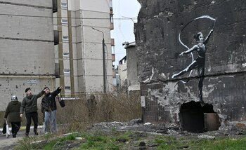 Graffiti en Irpin (AFP)