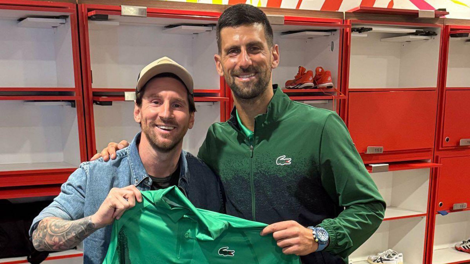 El encuentro entre Messi y Nole de este año en Estados Unidos (@DjokerNole)