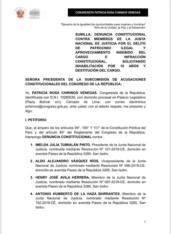 Denuncia constitucional