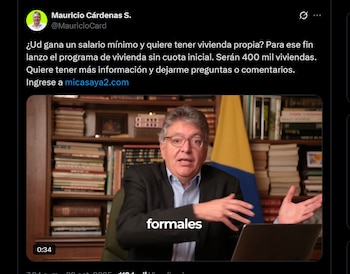 Nuevo video de Mauricio Cárdenas