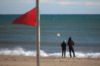 Bandera roja a causa del
