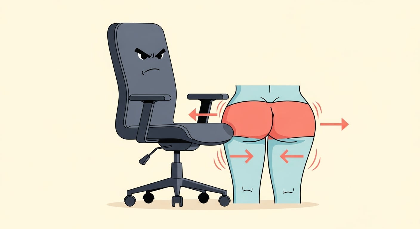Ejercicios como contracción de glúteos, puentes y sentadillas apoyadas en la silla ayudan a combatir el trasero de oficina (Imagen Ilustrativa Infobae)