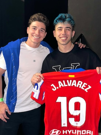 Julián Álvarez asistió al recital